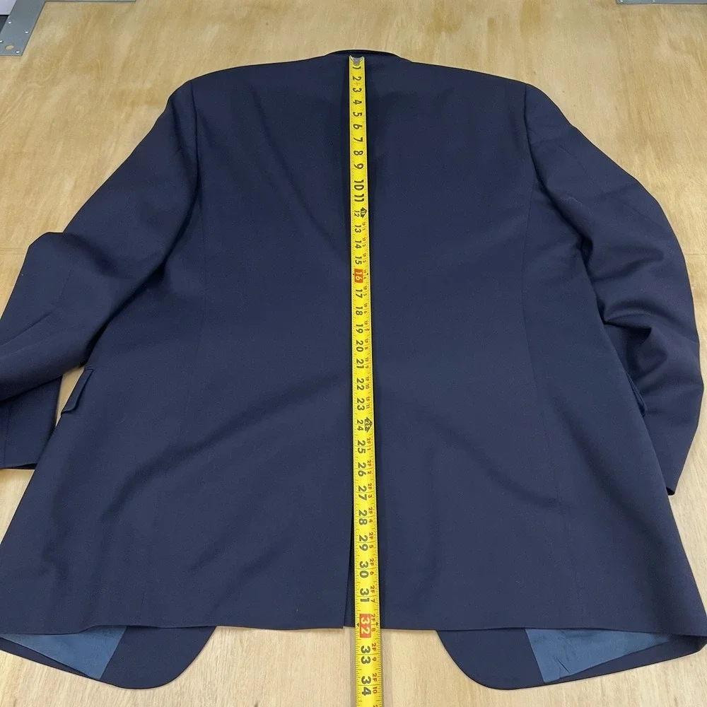 Joseph & Feiss Blazer Mens‎ 41L Long Classic Fit Wool Dark Navy Golden Buttons - Picture 5 of 11